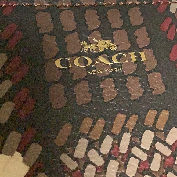 Coach brushed plaid corner zip wristlet - Picture 3 of 7